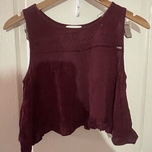 Vintage Y2K BONGO Burgundy Sleeveless Crop Top